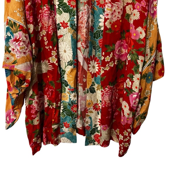 Spell and the Gypsy Collective Delilah Patchwork Short Kimono boho festival OS - Picture 15 of 16